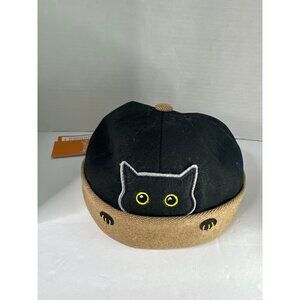 Men’s Streetwear Hat Embroidered Cat Graphic Print Cap NWT Adjustable